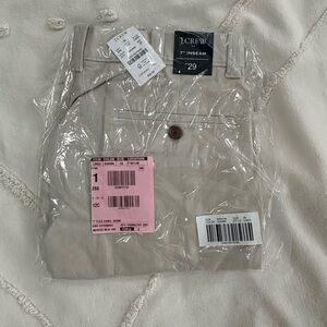 J Crew 7” Tan Chino Shorts